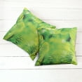 thumbnail image 2 of Ambesonne Nature Throw Pillow Cover 2 Pack, Leaves and River Peace, 24", Green, 2 of 6