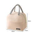 thumbnail image 5 of Deyuer Lunch Bag Large Capacity Heat Preservation Cold Insulation Waterproof Solid Color Simple Bento Bag for School,Black, 5 of 8