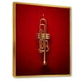 thumbnail image 2 of Designart "Triumph Of The Regal Red Trumpet III" Music Floater Framed Canvas Art Print, 2 of 5