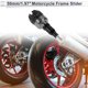 thumbnail image 2 of Protector de guardabarros de motocicleta de aleación de aluminio de 12mm, marco de slider, protector de choque, 50mm, 117mm con tornillo, tono titanio, 1 juego, 2 of 7