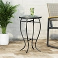thumbnail image 2 of Christopher Knight Home Leander Outdoor Side Table with Tile Top, Teal, Yellow, Black, 2 of 5