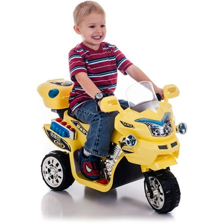 Ride on Toy, 3 Wheel Motorcycle for Kids, Battery Powered Ride On Toy by Lil' Rider - Ride on Toys for Boys and Girls, 2 - 5 Year Old - Yellow FX