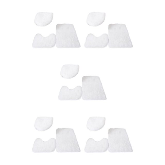 Maytalsory 1/2/3/5 3pcs/set Soft Texture Bath Mat Set Gentle And Sensational Carpets For Relaxing White 5PCS
