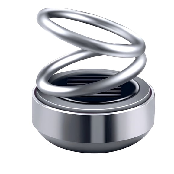 HIBIBUD Solar Rotating Car Dashboard Decoration Vehicle Decor, Automotive Aluminum Alloy Interior Accessories, Car Aromatherapy Diffuser