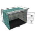 thumbnail image 6 of Colorful Dog Crate Cover, Continuous Candies Pattern Snacks Celebration Illustration, Easy to Use Pet Kennel Cover Small Dogs Puppies Kittens, 7 Sizes, Sea Blue and Multicolor, by Ambesonne, 6 of 6