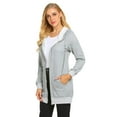 thumbnail image 5 of Zeagoo Women's Zip Up Hoodies Long Sleeve Fall Fleece Jacket Casual Oversized Tunic Hooded Sweatshirt With Pockets Winter Coats, 5 of 6