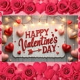 thumbnail image 3 of Red Theme Valentine's Banner Heart Shape Love Display Rose Decor Romantic Heart Backdrop for Valentine's Party Romantic Date Anniversary Celebration, 3 of 9