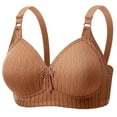 thumbnail image 2 of Voncos Womens Wireless Comfort Bra - M Brown, Full Coverage Moderate Support - Soft Nylon-Spandex Blend for Daily Wear & Inclusive Sizing, 2 of 6