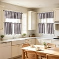 thumbnail image 4 of 3Pcs Kitchen Curtain Set, Small Coffee Valance & Tiers for Basement, Light Filtering & Heat Insulating Window Treatment for Small Windows, Beige, 4 of 8
