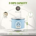 thumbnail image 4 of MOOSUM Electric Rice Cooker with One Touch for Asian Japanese Sushi Rice, 3-cup Uncooked/6-cup Cooked, Fast&Convenient Cooker with Ceramic Nonstick Coating inner pot, Auto Warmer, 4 of 6