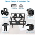 thumbnail image 2 of PERLESMITH Support Mural pour TV, Mouvement Complet, Bras Articulés Pivotants, Extension d'Inclinaison, Compatible avec la Plupart des 26-55, 2 of 6