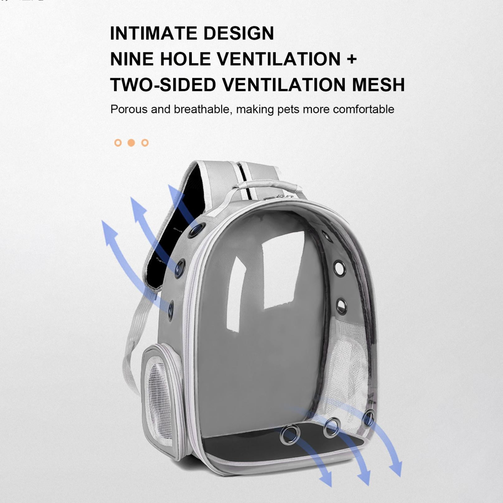 Cat Backpack Carrier, Pet Cat Carrier with Ventilated Design for Carrying Puppy Cats, Pet Carrier Back Pack Bag Space Capsule for Traveling/Hiking/Camping/Outdoors, Pet Carrier Airline Approved