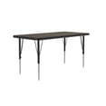 thumbnail image 3 of Correll EconoLine Melamine Top Activity Tables, 24x48" RECTANGULAR, WALNUT BLACK/CHROME, 3 of 5