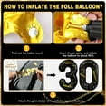 thumbnail image 3 of YANSION 30th Birthday Decorations, Black Gold 30th Birthday Balloons Including 30th Birthday Banner, 30th Birthday Confetti Balloons, 30th Birthday Decorations for Men Women 30th Birthday Party, 3 of 8