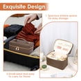 thumbnail image 4 of Grusce Makeup Bag, Vanity Case for Women, PU and Polyester Vanity Bag, Travel Toiletry Bags Makeup Organizer with Removable Divider for Daily Use, 4 of 11