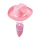thumbnail image 3 of Sombrero de vaquero jinwen con pañuelo rosa para adolescentes y adultos, 3 of 7