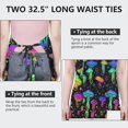 thumbnail image 6 of Colorful Mushroom Star Black Pattern Apron-Garden Aprons for Women with Pockets-Cotton Linen Waterproof Kitchen Cooking Gardening Aprons Adjustable for Kitchen,Cooking,BBQ and Salon 33x27 Inch, 6 of 7