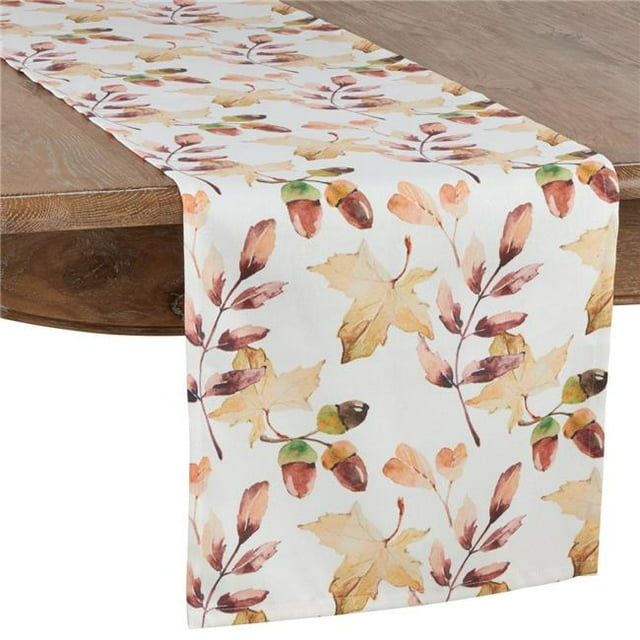 Saro Lifestyle 1411.M16108B Chemin de Table 108 Po. Gland & Feuille, Multi Couleur
