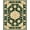 Green, Pattern 8, variant on Flatwoven High Traffic Area Rug, Ornate Weave Verdant Garden Flourish, Non Slip, Stain Resistant, Washable Area Rugs for Living Room, Bedroom(Ivory, 4X6)