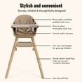 thumbnail image 3 of Dream On Me Nibble Nest 3-in-1 Highchair, Beige, 3 of 8