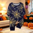 thumbnail image 2 of Halloween Family Matching Pajamas Sets, Halloween Family Loungewear, SpiderWeb Printed Holiday PJS Sleepwear, Halloween Soft Home Relaxing Night Clothes Matching Pjs Set Home Clothes, 2 of 5