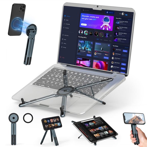 Soporte portátil para computadora portátil BAISHUN Soporte para tableta de escritorio 3 en 1