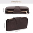 thumbnail image 3 of Leather Wallets for Men, Bifold Wallet Slim Minimalist for Women with RFID Blocking, Card Holders, ID Window, Money Clip, Coin Pocket, Dark Brown, 3 of 7
