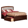 thumbnail image 1 of Leo & Lacey Richmond Full Wood Platform Bed and Storage Drawers in Walnut, 1 of 4