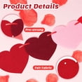 thumbnail image 3 of NOGIS 5 Pack Valentines Day Decorations Galentine's Day Felt Heart Garland Banner for Mantle, Wall, Party Supplies - Hanging Hearts Decorations for Galentine's Decor (Three Color), 3 of 7