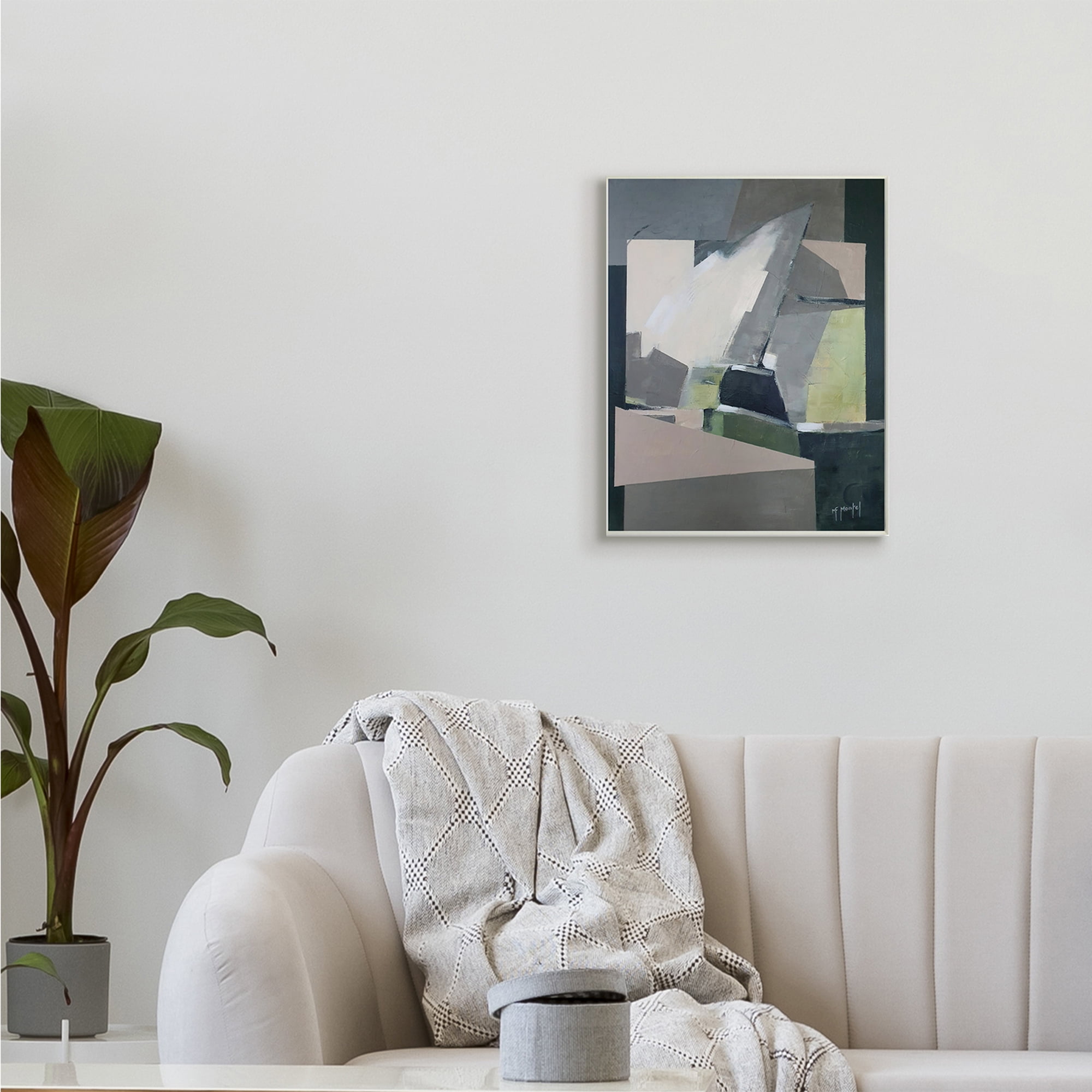 Stupell Industries Abstraction Antique Montel Modern Neutral Tones,13 x 19,Designed by Fanou Montel