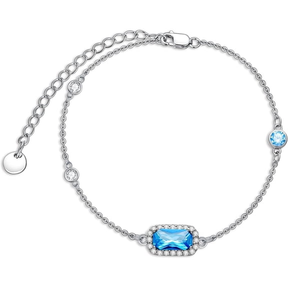 Crystal Bracelet 925 Sterling Silver Adjustable Bracelet Jewelry for Women