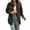 Army Green, variant on WEAIXIMIUNG Winter Running Jacket Women with Hood Womens Button Down Shirts Long Sleeves Oversized Leopard Print Corduroy Shirts Long Sleeves Jackets Coats with Pockets