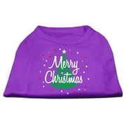 Christmas Screenprinted Dog Shirt, "Scribble Merry Christmas"