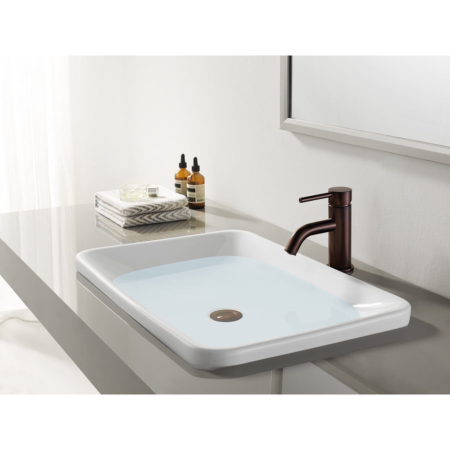Fauceture LS8225DL Concord Single-Handle Bathroom Faucet with Push Pop-Up, Oil Rubbed Bronze