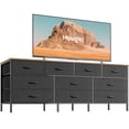 thumbnail image 1 of Mueble para TV, tocador Huuger, 160 cm, con 10 cajones de tela, estilo rústico, 1 of 9