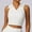 White, variant on Women's Golf Shirt Sleeveless Polo Shirt Women's Tennis Shirt Sports Fitness Cropped Tank Top