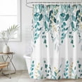 thumbnail image 4 of Shower Curtain Teal Green Eucalyptus Leaves Bathroom Curtains with Hooks, Waterproof Fabric Berry Leaf Branches Bath Shower Curtains Set for Bathroom Bathtubs Decor 36x72 Inch, 4 of 9