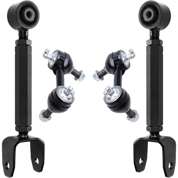 Detroit Axle - 4pc Rear Control Arms Kit for 2011-2014 Chrysler 200 Dodge Avenger, 2 Upper Control Arms 2 Sway Bar Links 2012 2013 Replacement