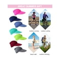 thumbnail image 7 of Luxtrada Womens Sun Visor Hat Wide Brim Summer UV Protection Beach Sport Cap Beach Cap Sun Hat (Red), 7 of 7
