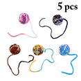 thumbnail image 2 of Cat Ball Toy Colorful: 5PCS Woolen Yarn Ball Kitten Chew Toy with Bell & String, 2 of 6