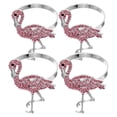 thumbnail image 1 of 4Pcs Women Party Hosts Napkin Rings Kitchen Decor Flamingo Shaped Multi Color, 1 of 8