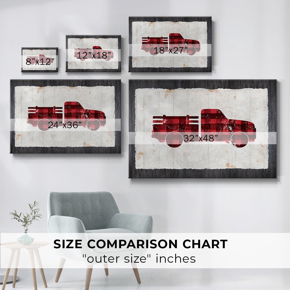 Checkered Truck- Gallery Wrapped Canvas