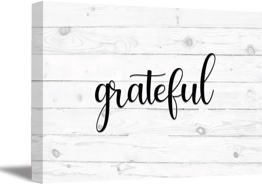 Awkward Styles Grateful Canvas Decor Religious Quotes Inspirational