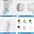 thumbnail image 5 of Electric Spin Scrubber, Handheld Cordless Rechargeable Electric Cleaning Brush with 5 Replaceable Heads,Power Cleaning Brush for Kitchen, Dish, Floor, Bathroom, Glass24.5*4.5*8.5cm,white, 5 of 5