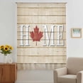 thumbnail image 2 of Canada Maple Home Sheer Curtains 63 Inches Long, Red Leaf Vintage Farmhouse Grey Wooden Light Filering Curtains, Breathable Simi Curtain Privacy Drapes for Living Room Bedroom Window Treatment, 2 of 9