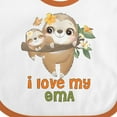 thumbnail image 4 of Inktastic Sloth I Love My Oma Boys or Girls Baby Bib, 4 of 4