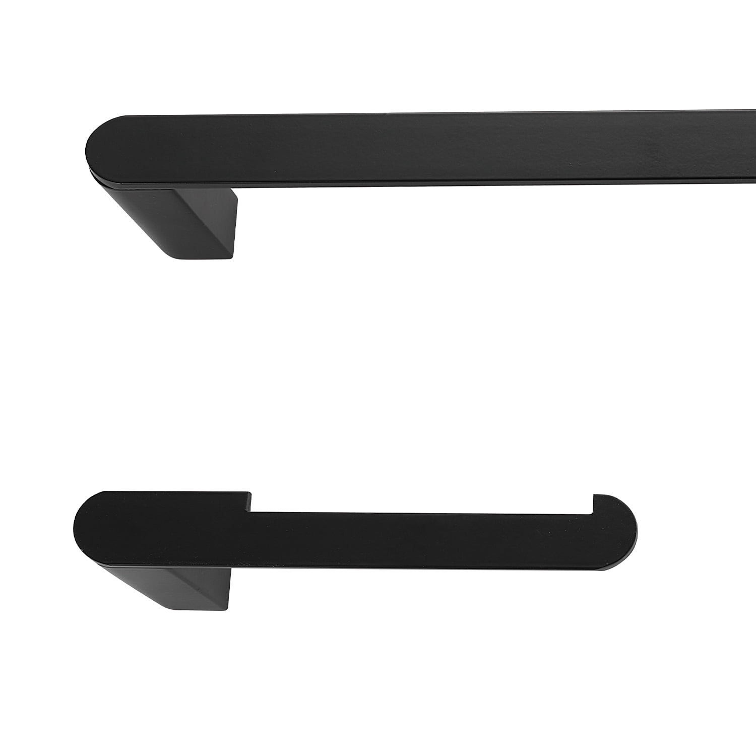 Globe Electric 4-Piece Matte Black Bathroom Hardware Kit, Towel Bar, Toilet Paper Holder, Towel Ring, Robe Hook (1-Pack)