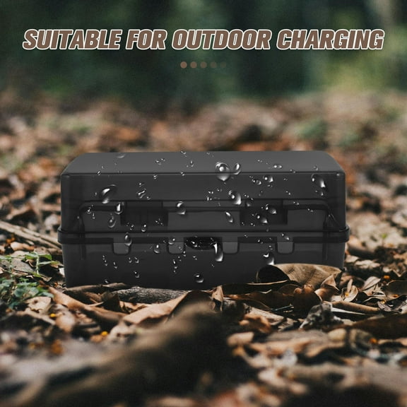 Outdoor Power Strip Weatherproof Childproof Outlet Cover Black