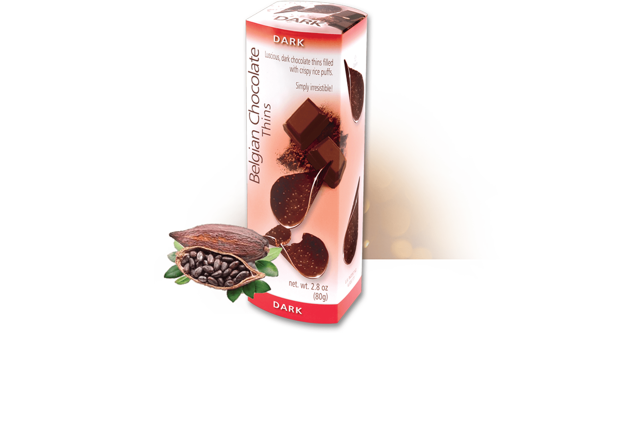 Royal Belgian Chocolate Thins Intense Dark 4.4oz NEW -2 Pack