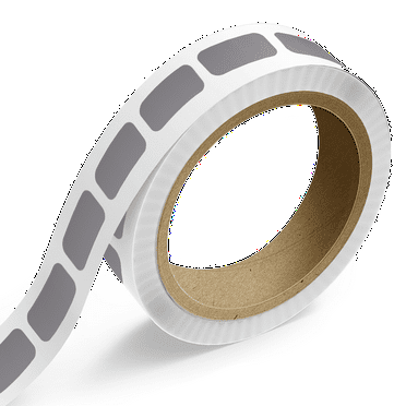 JAM Paper Standard Label Rolls, Rectangle, 1/2 x 1, Silver Matte Foil, 125 Labels/Roll